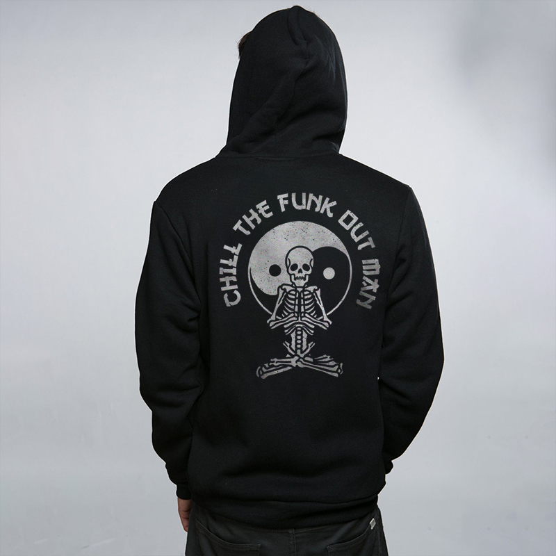  Chill The Fuck Out Man Printed Men's Hoodie-Ranbybox