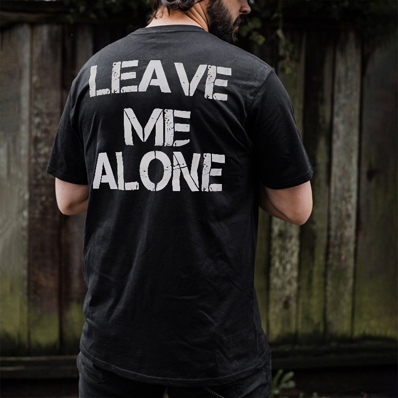 Leave Me Alone Printed Men's Vintage T-shirts-Ranbybox