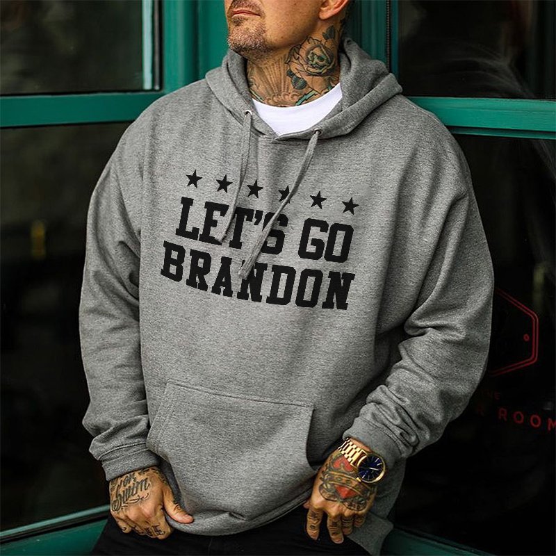  Let's Go Brandon Letter Men's Hoodie-Ranbybox