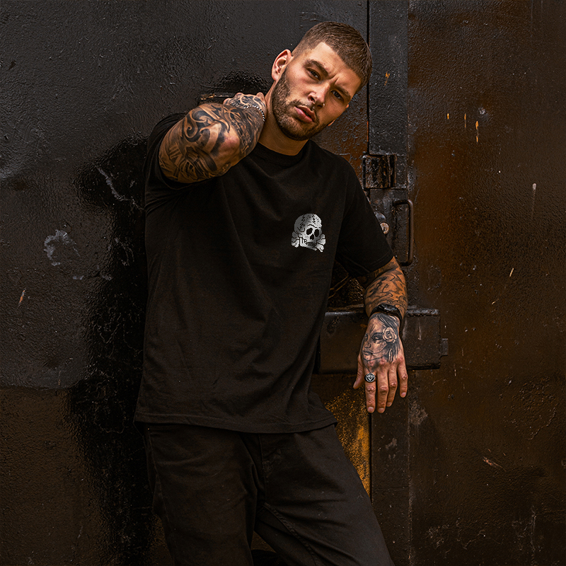  Born To Be Mean Printed Men's Casual T-shirt-Ranbybox