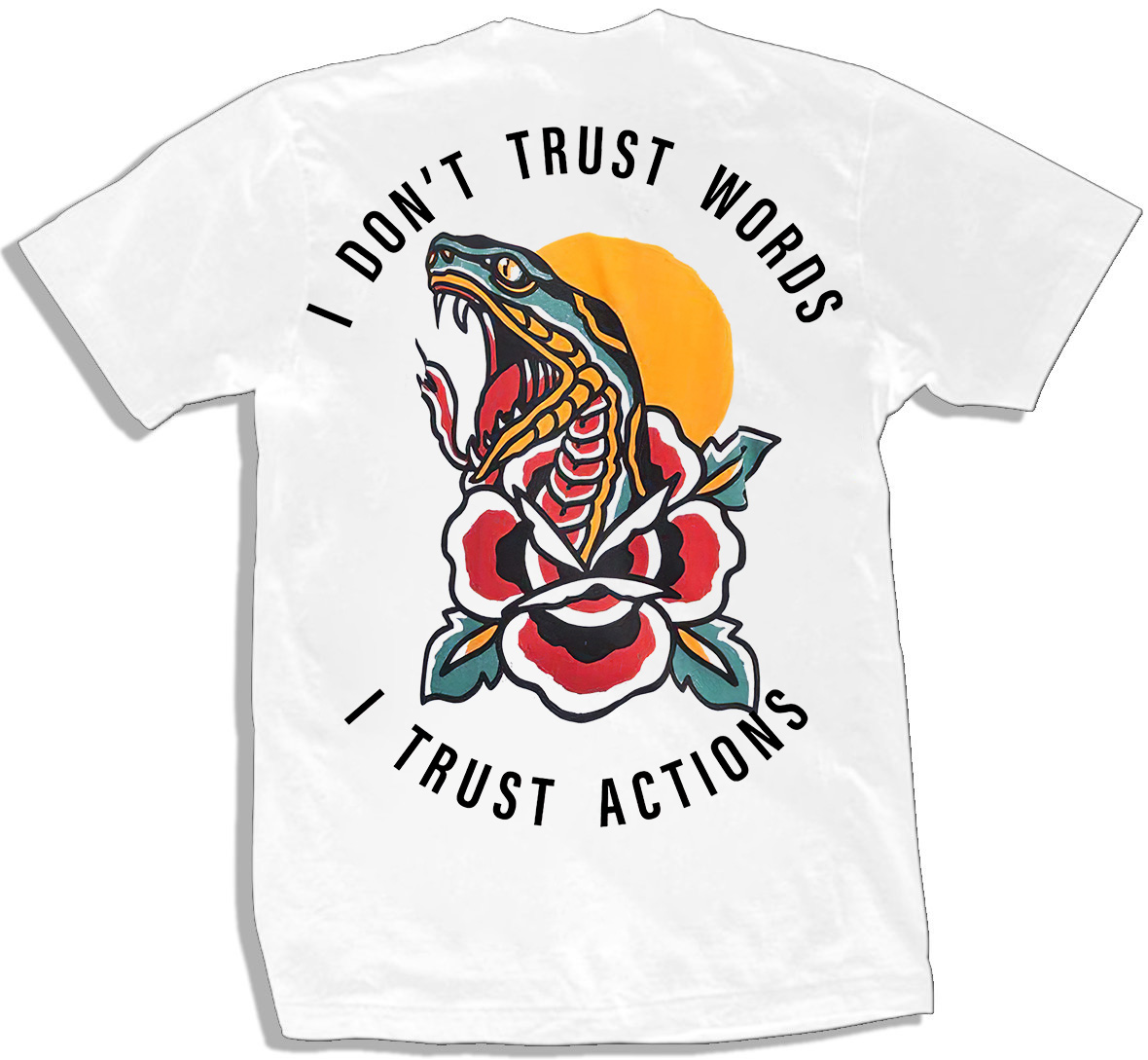  I Don't Trust Words Snake Printed Men's T-shirt-Ranbybox