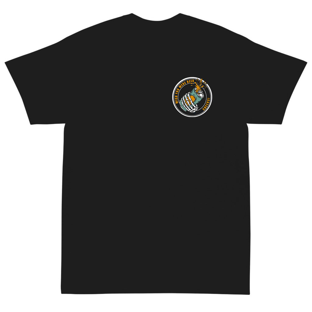  Wish you were beer designer men's fashion black t-shirt-Ranbybox