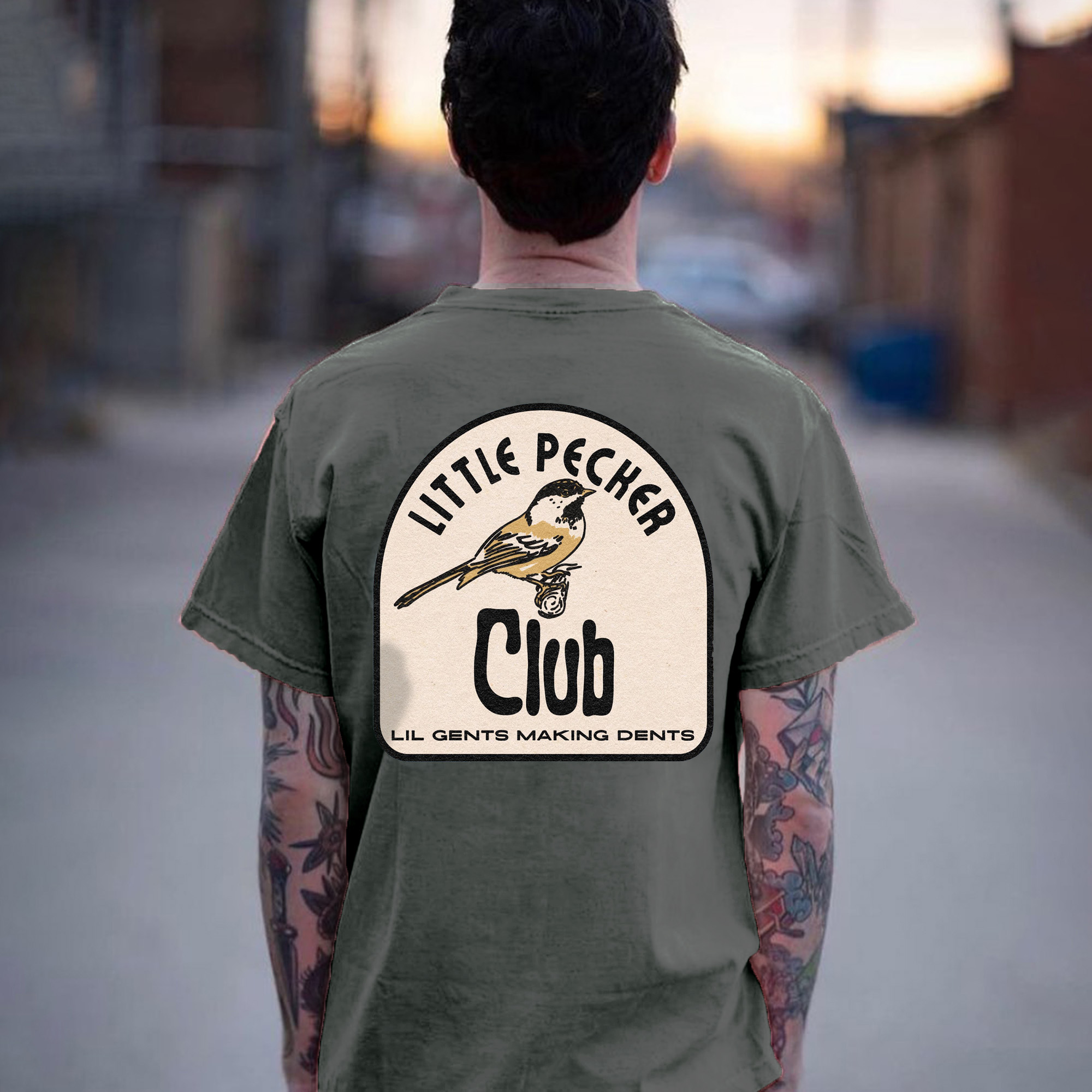 Little Pecker Club Print Men's T-shirt-Ranbybox