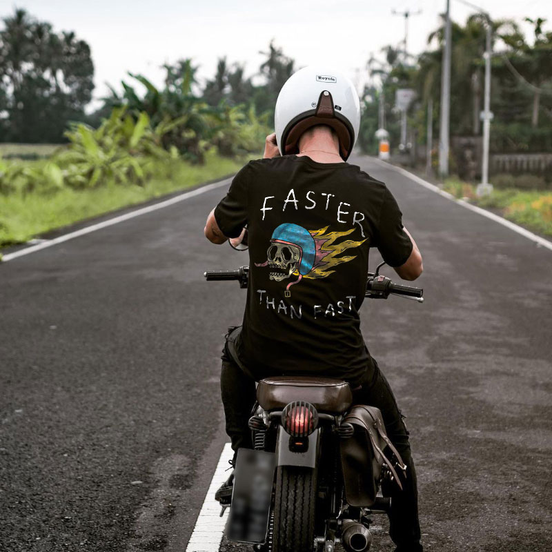  Faster Than Fast Printed Men's T-shirt-Ranbybox