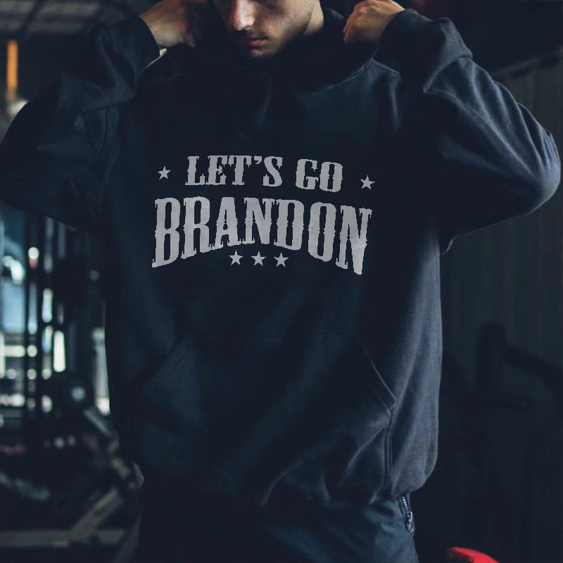  Let's Go Brandon Five-Pointed Star Men's Hoodie-Ranbybox