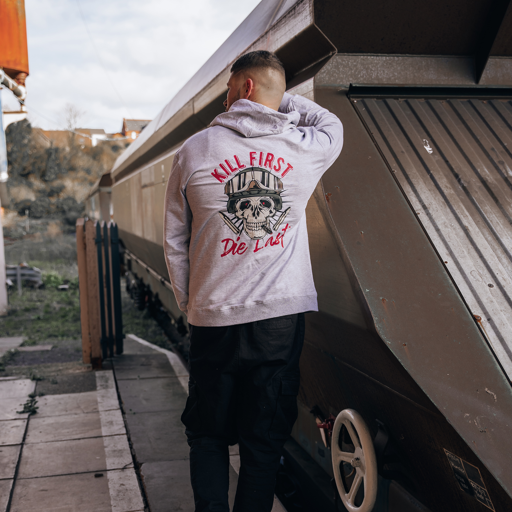 Skull Kill First Die Last Men's Hoodie-Ranbybox