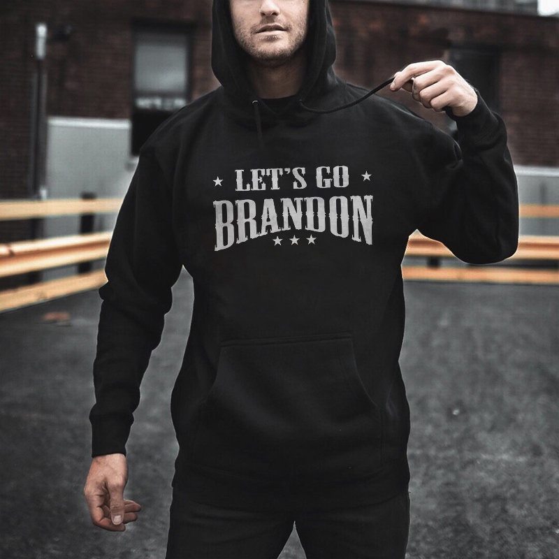  Let's Go Brandon Five-Pointed Star Men's Hoodie-Ranbybox