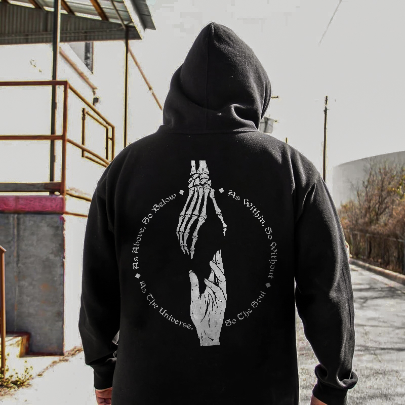  Letter Printed Men's Casual Loose Hoodie-Ranbybox