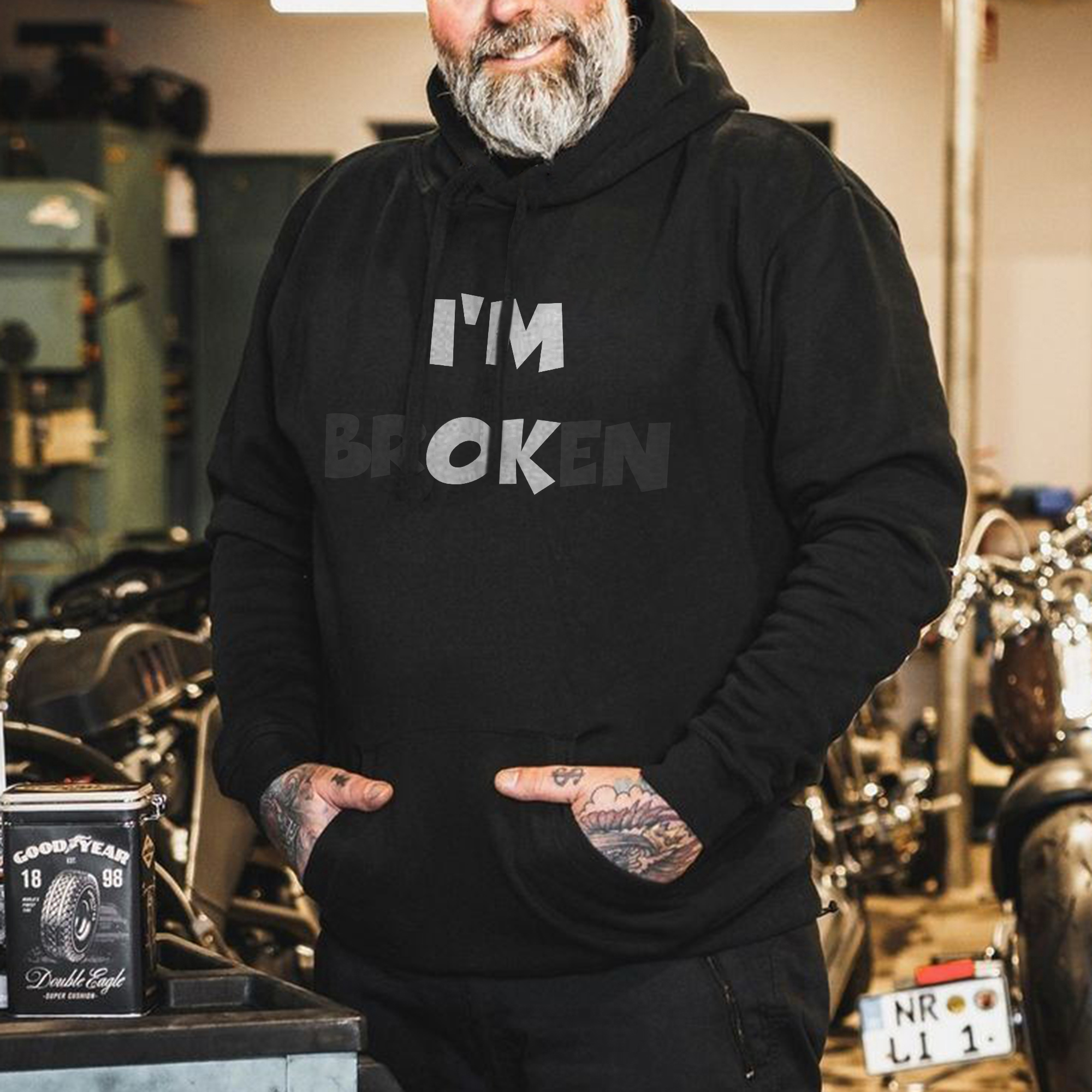  I Am Broken Men's Hoodie-Ranbybox