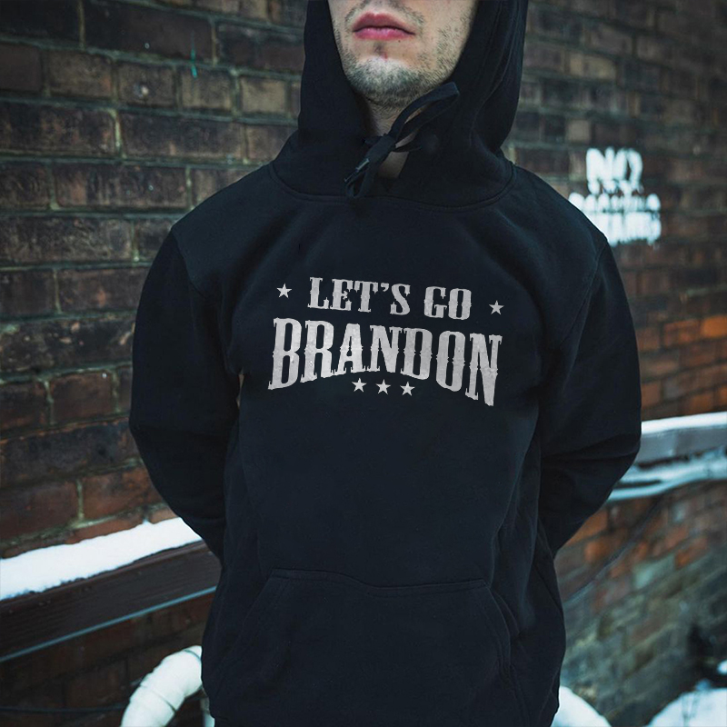  Let's Go Brandon Five-Pointed Star Men's Hoodie-Ranbybox