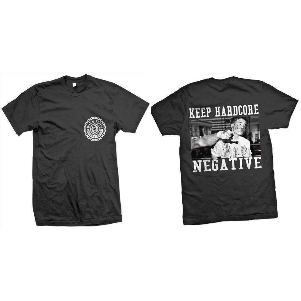 Keep Hardcore Negative printed T-shirt-Ranbybox