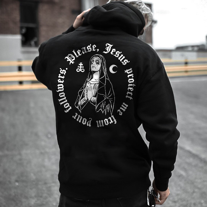  Prayer Letter Printed Men's Casual Comfortable Hoodie-Ranbybox