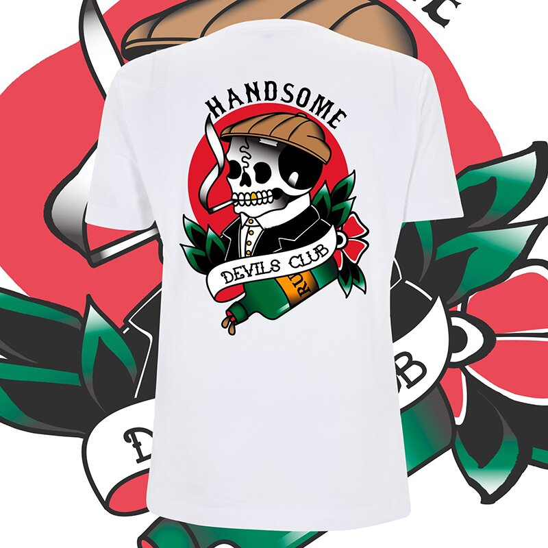  DEVIL'S CLUB skull print t-shirt-Ranbybox