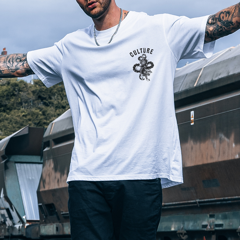  Tiger And Snake Printed Casual Men's T-shirt-Ranbybox