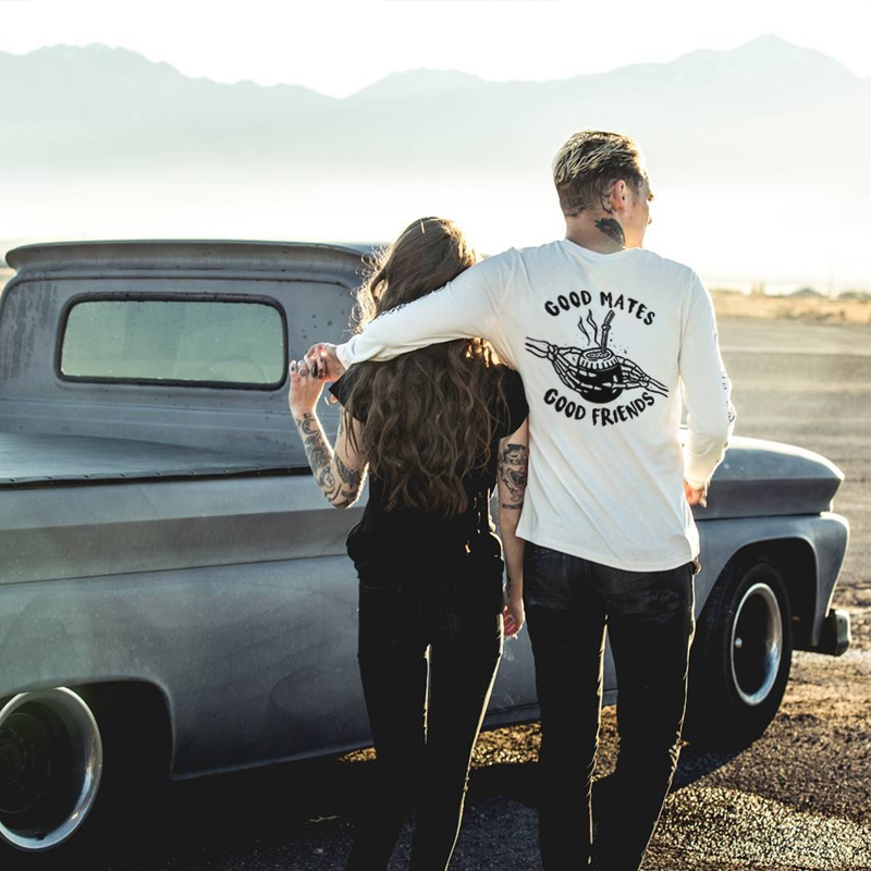 UPRANDY Good Mates Good Friends Printed Men's Crew Neck T-shirt Sold Out-Ranbybox