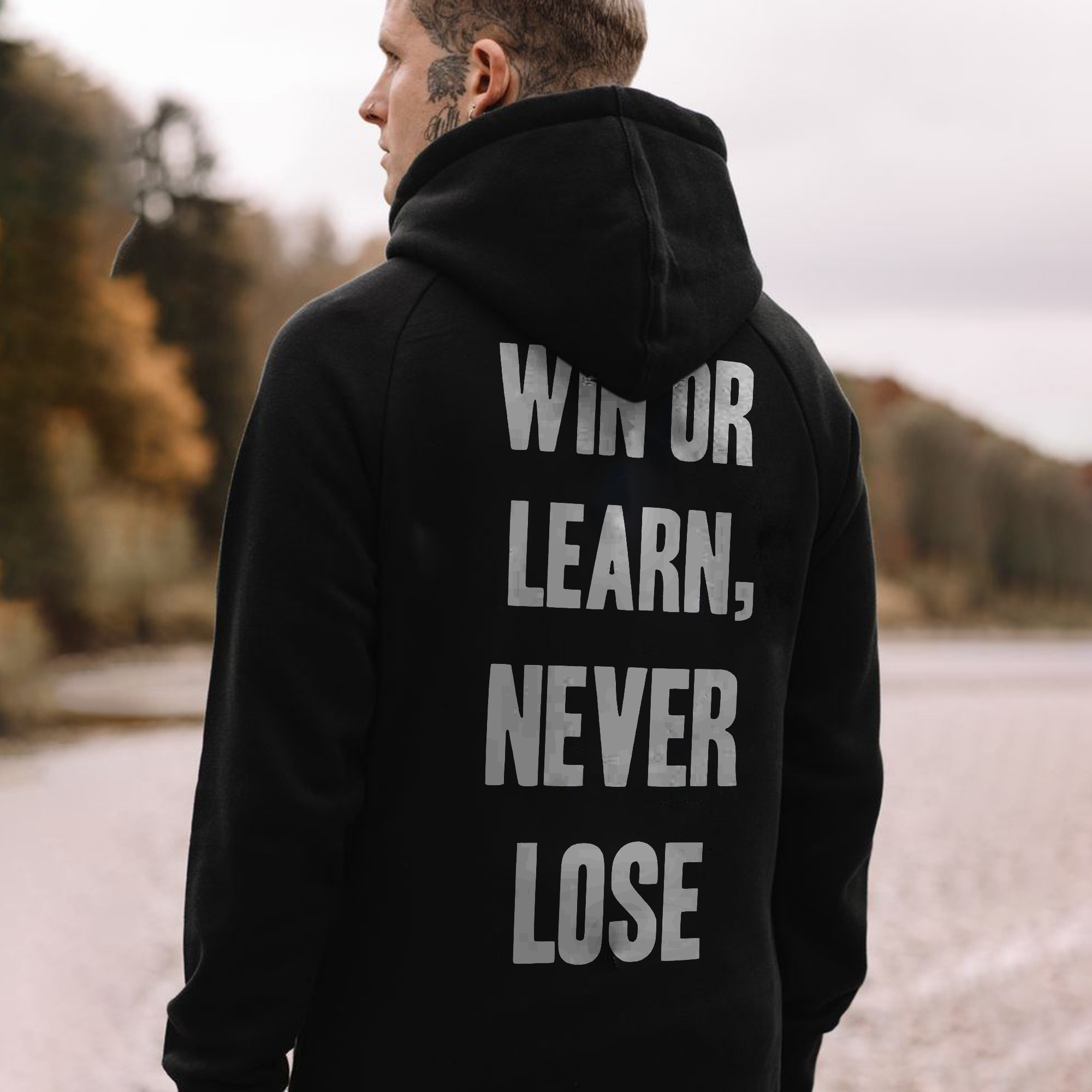  Win Or Learn Never Lose Men's Hoodie-Ranbybox