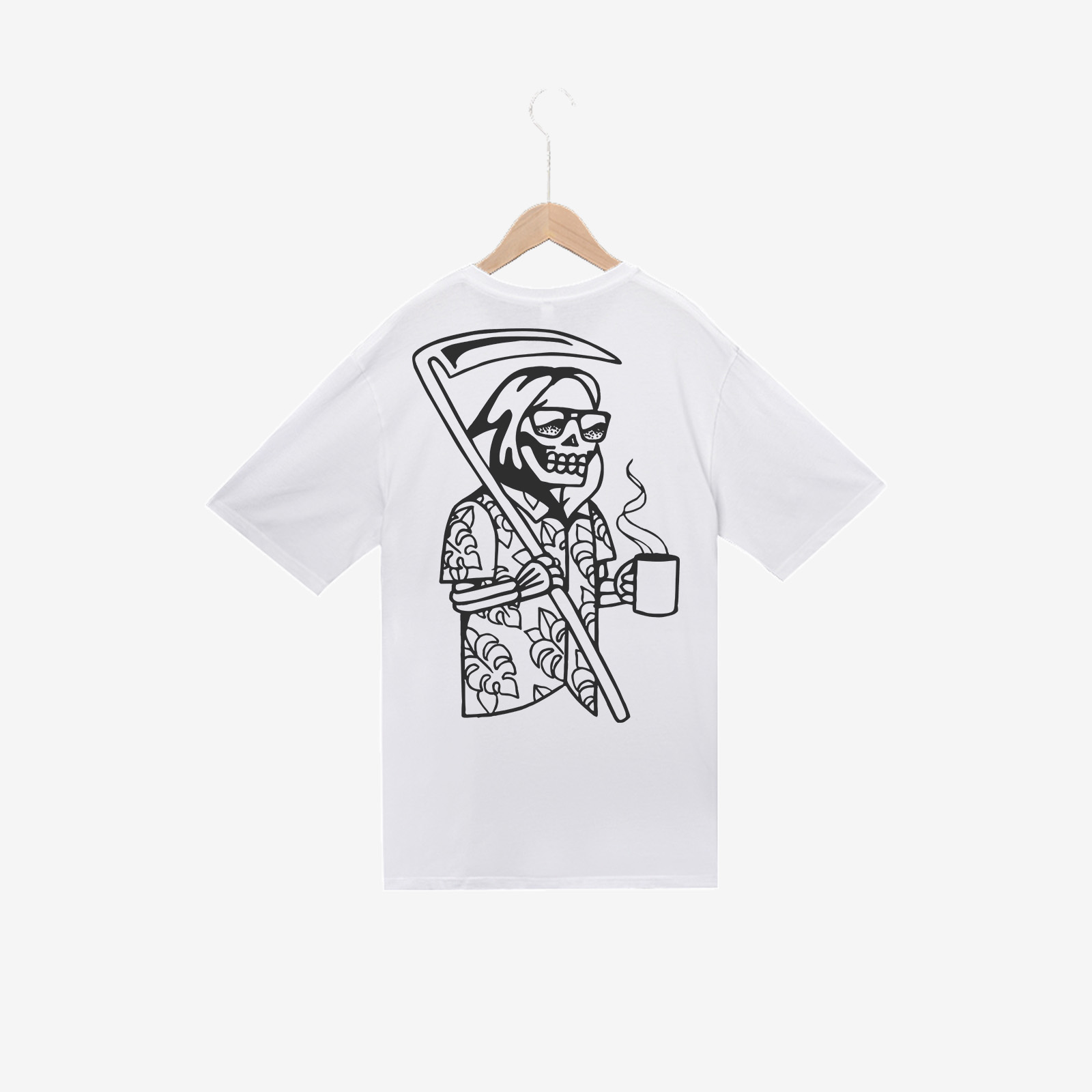 Death in the holiday print men casual tees designer-Ranbybox