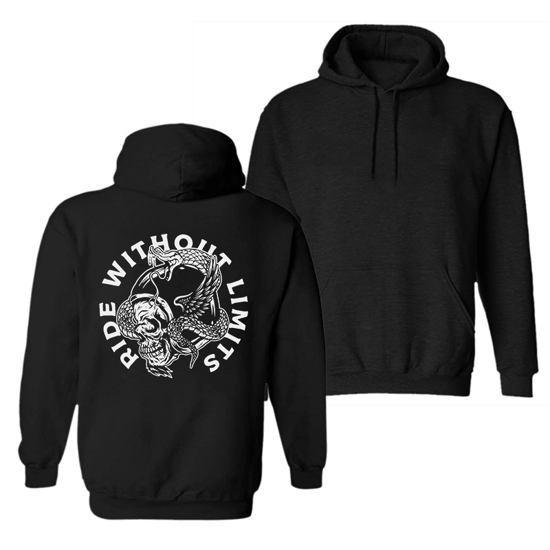  Ride Without Limits Printed Men's Hoodie-Ranbybox