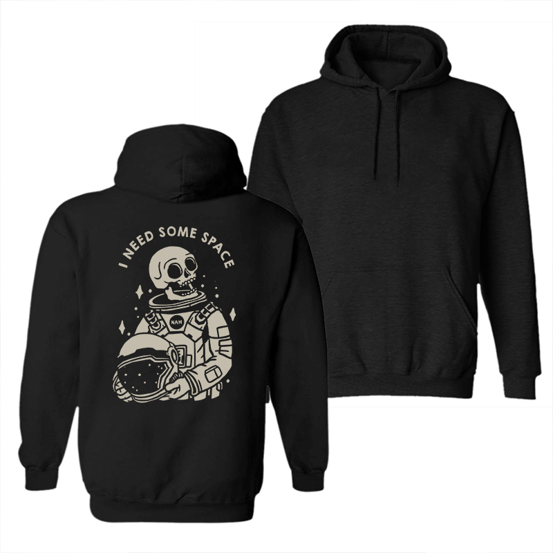  I Need Some Space Skull Astronaut Printed Men's Hoodie-Ranbybox