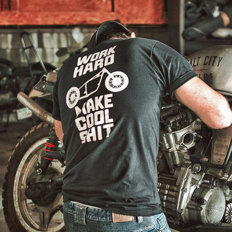  Work hard make cool shit designer men's fashion t-shirt-Ranbybox