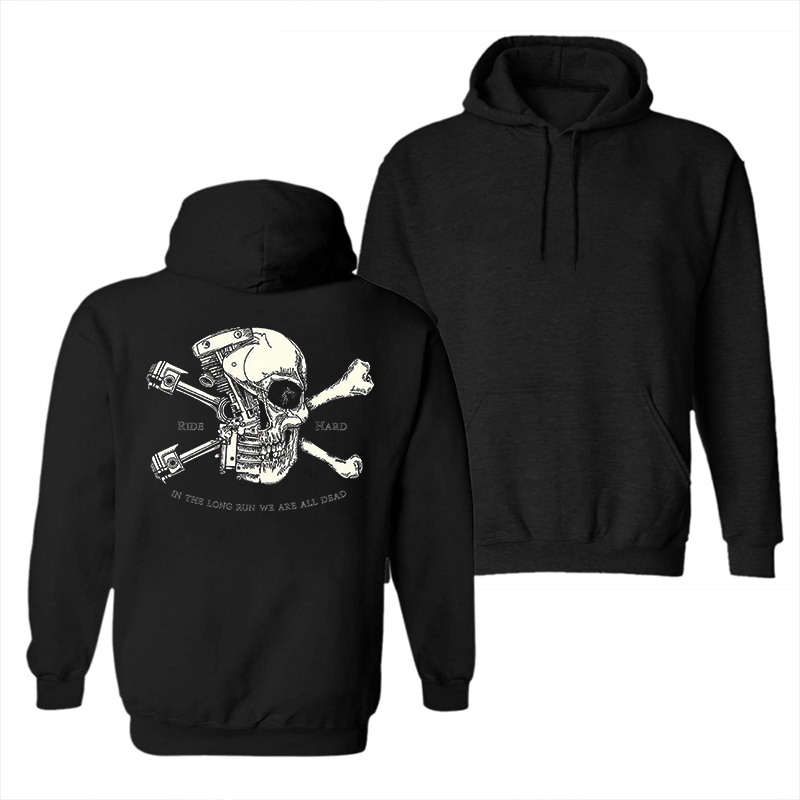  Ride Hard In The Long Run We Are All Dead Printed Men's Hoodie-Ranbybox