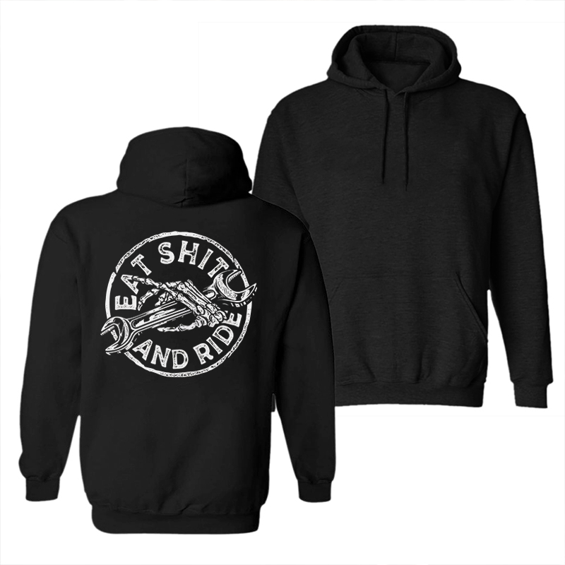  Eat Shit And Ride Printed Men's Hoodie-Ranbybox