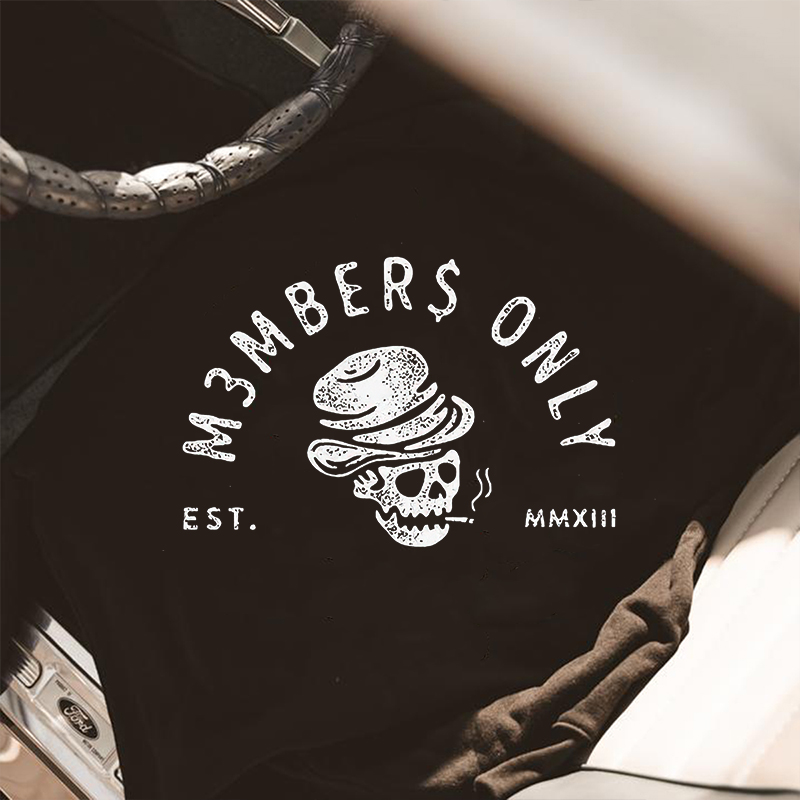  Skull Members Only Printed Men's Casual Hoodie-Ranbybox