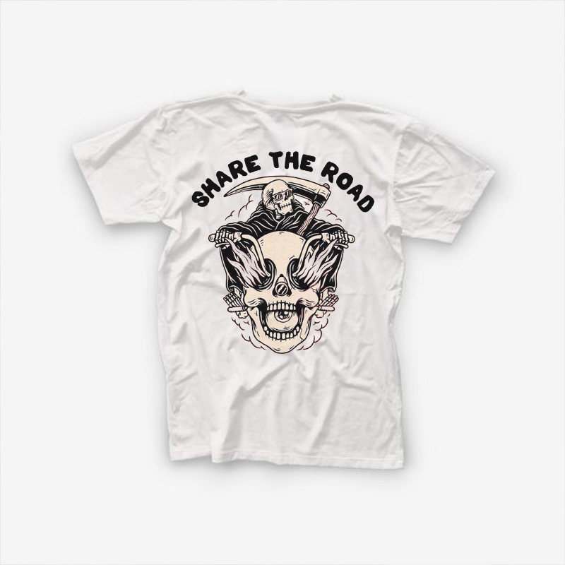  Share The Road Printed Men's Casual T-shirt-Ranbybox