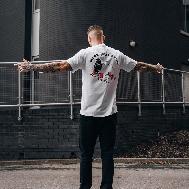  Blood sweat and beers fashion men's T-shirt-Ranbybox