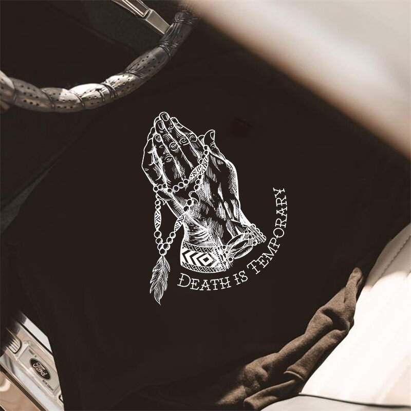  Death Is Temporary Print  Men's Hoodie-Ranbybox