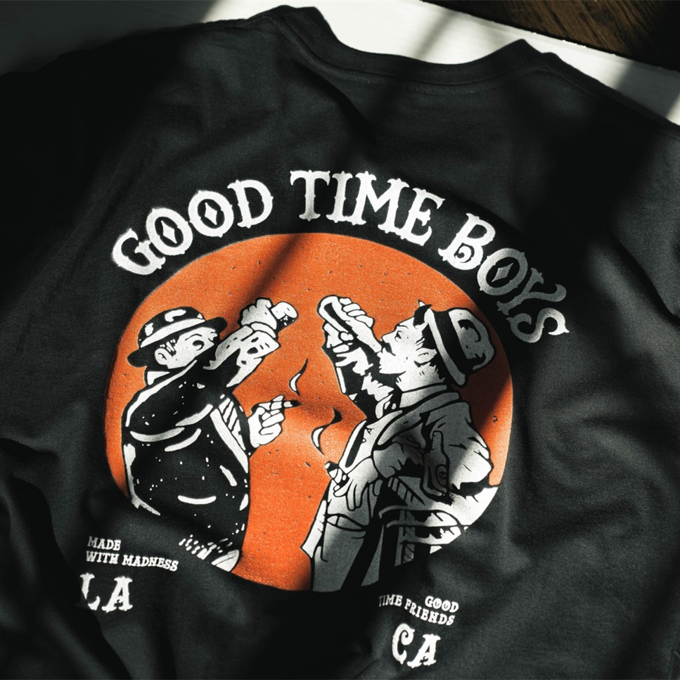 Good Time Boys printed casual T-shirt-Ranbybox