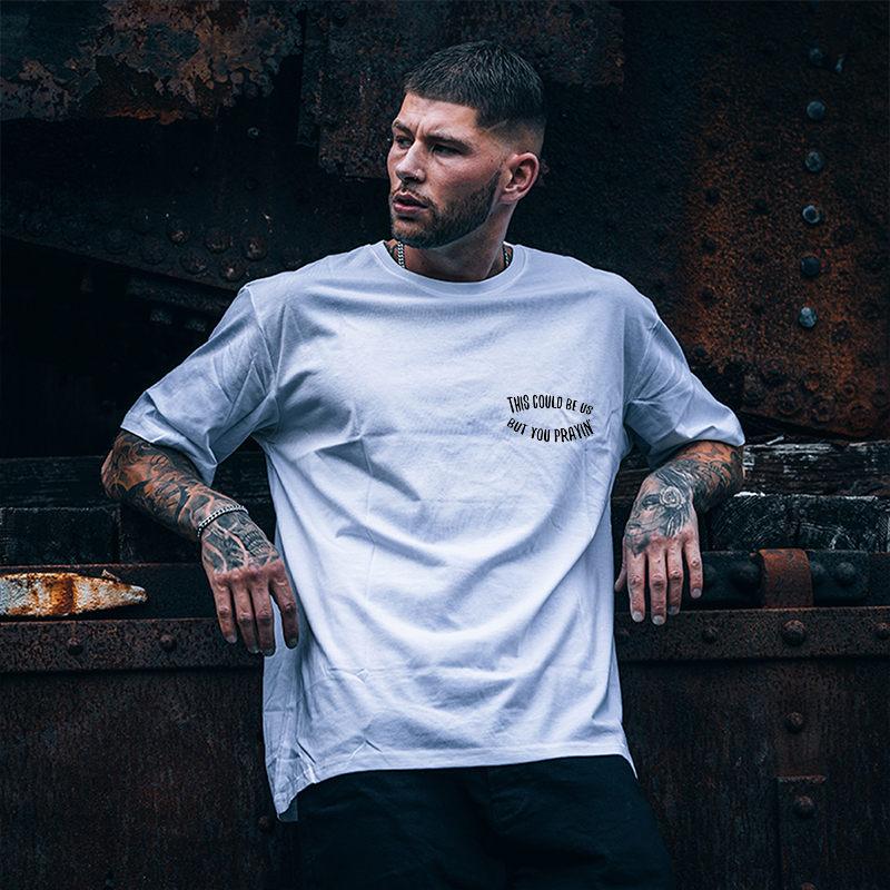  This Could Be Us But You Prayin' Devil Printed Men's Casual T-shirt-Ranbybox