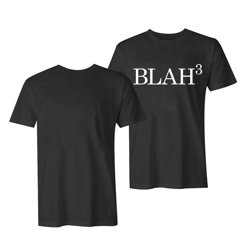 Blah³ Printed Short Sleeve Casual T-shirt-Ranbybox