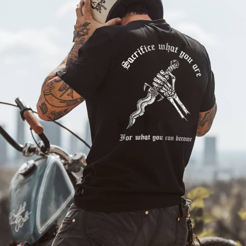  Sacrifice What You Are Printing Men's T-shirt Designer-Ranbybox