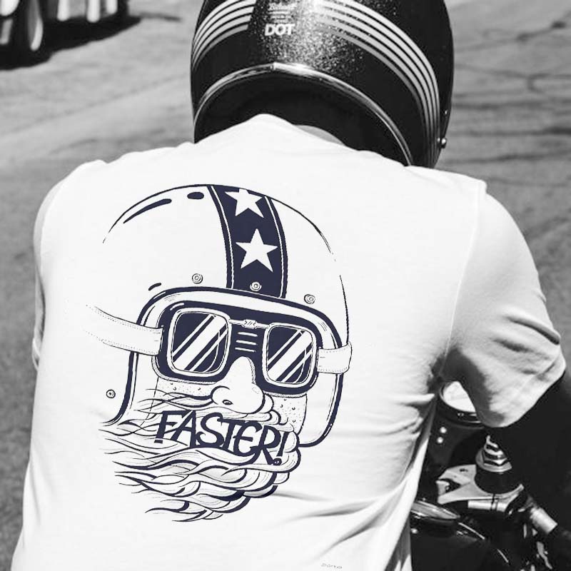  Faster! Printed Casual Men's T-shirt-Ranbybox