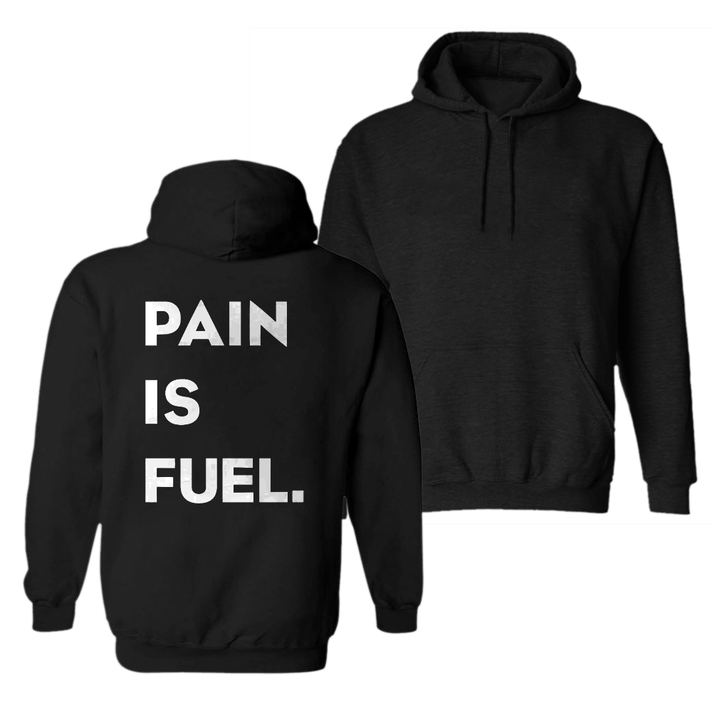  Pain Is Fuel Printed Men's Hoodie-Ranbybox