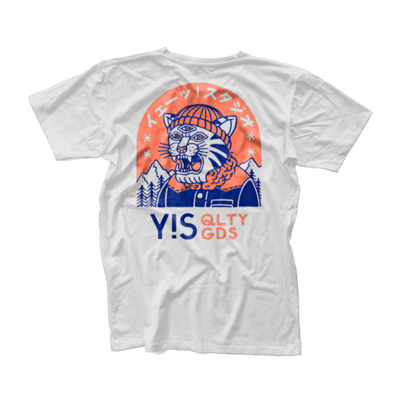  Y!S Cute Triple Eyes Tiger Printed Men's T-shirt-Ranbybox