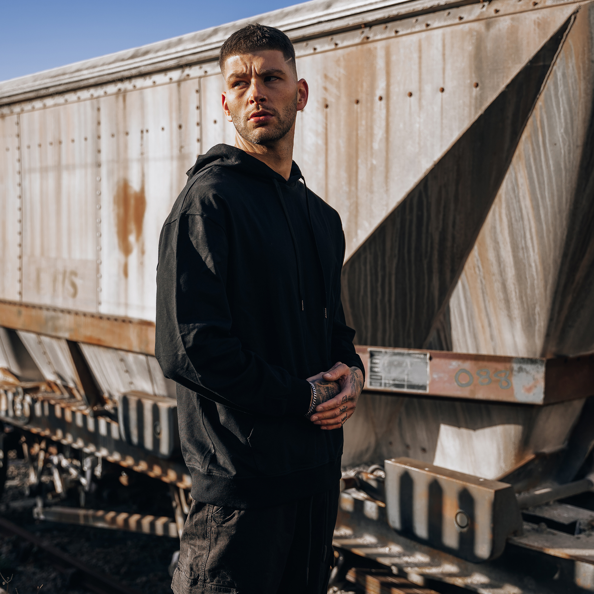  Skull Nobody Cares Work Harder Men's Hoodie-Ranbybox