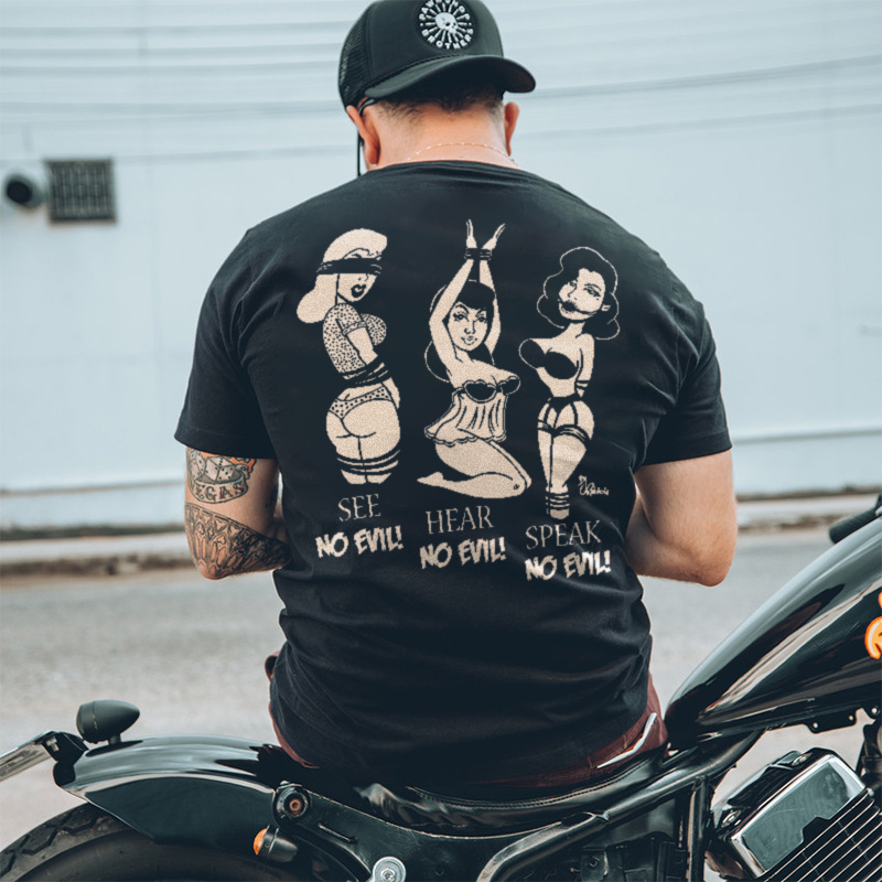 Uprandy Speak No Evil Graphic Men T-Shirt