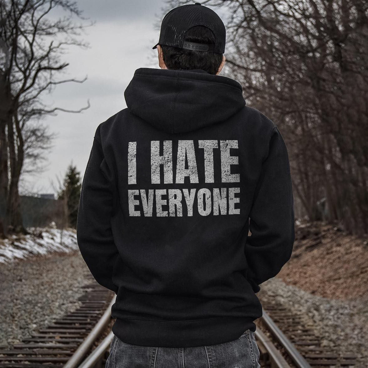 I Hate Everyone Men's Hoodie-Ranbybox
