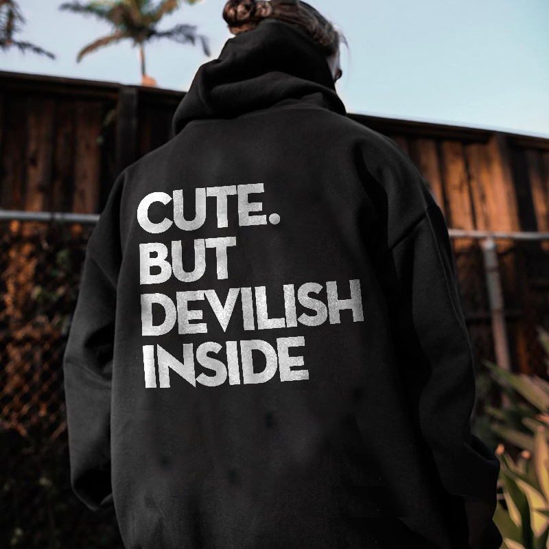  Cute But Devilish Inside Men's Hoodie-Ranbybox
