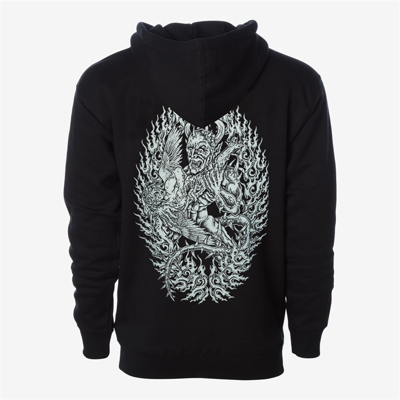  Monster Plays A Guitar Made By Girl Body Printed Men's Hoodie-Ranbybox