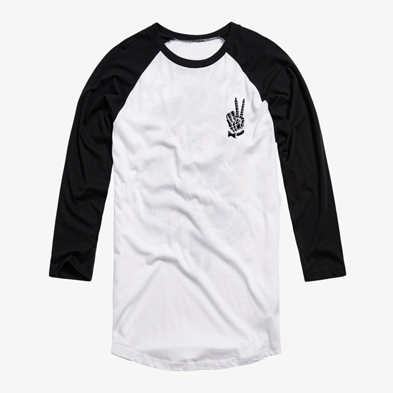  Peace Off Printed Men's Color Block Casual T-shirt-Ranbybox