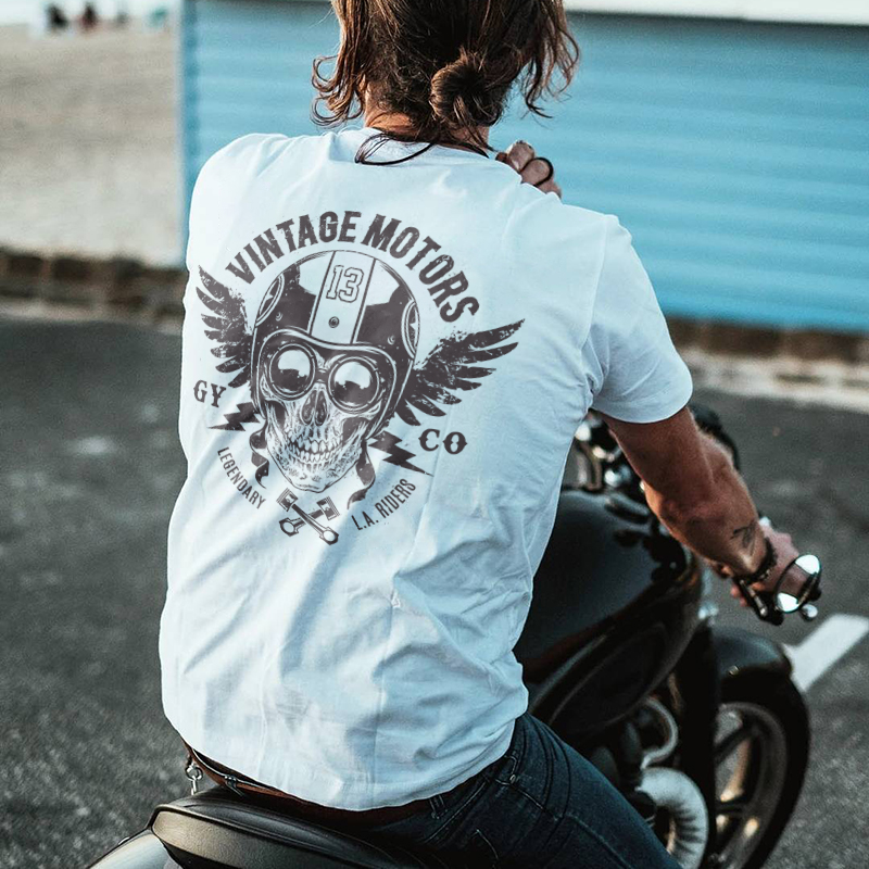  Men's punk skull designer  t-shirt-Ranbybox