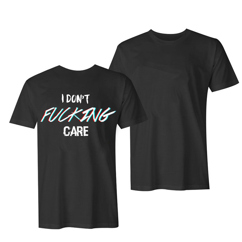 I Don't Fucking Care Printed Men's T-shirt-Ranbybox