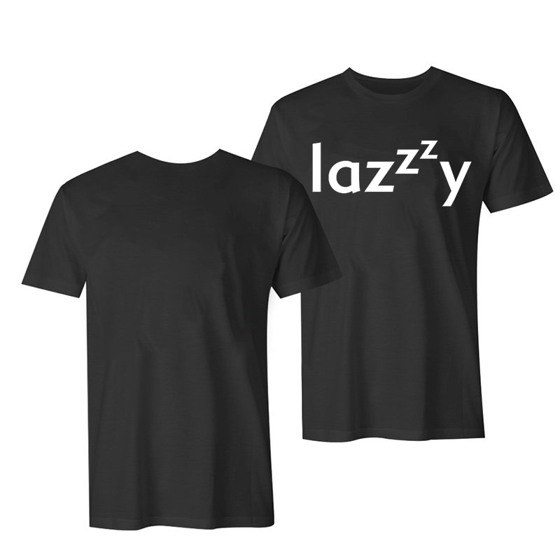 Lazzzy Printed Short Sleeve Casual T-shirt-Ranbybox