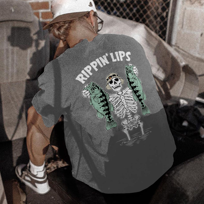  RIPPIN' LIPS printed loose T-shirt designer-Ranbybox