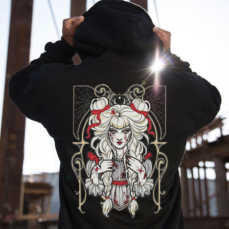  Fashion Woman Printed Casual Men's Hoodie-Ranbybox