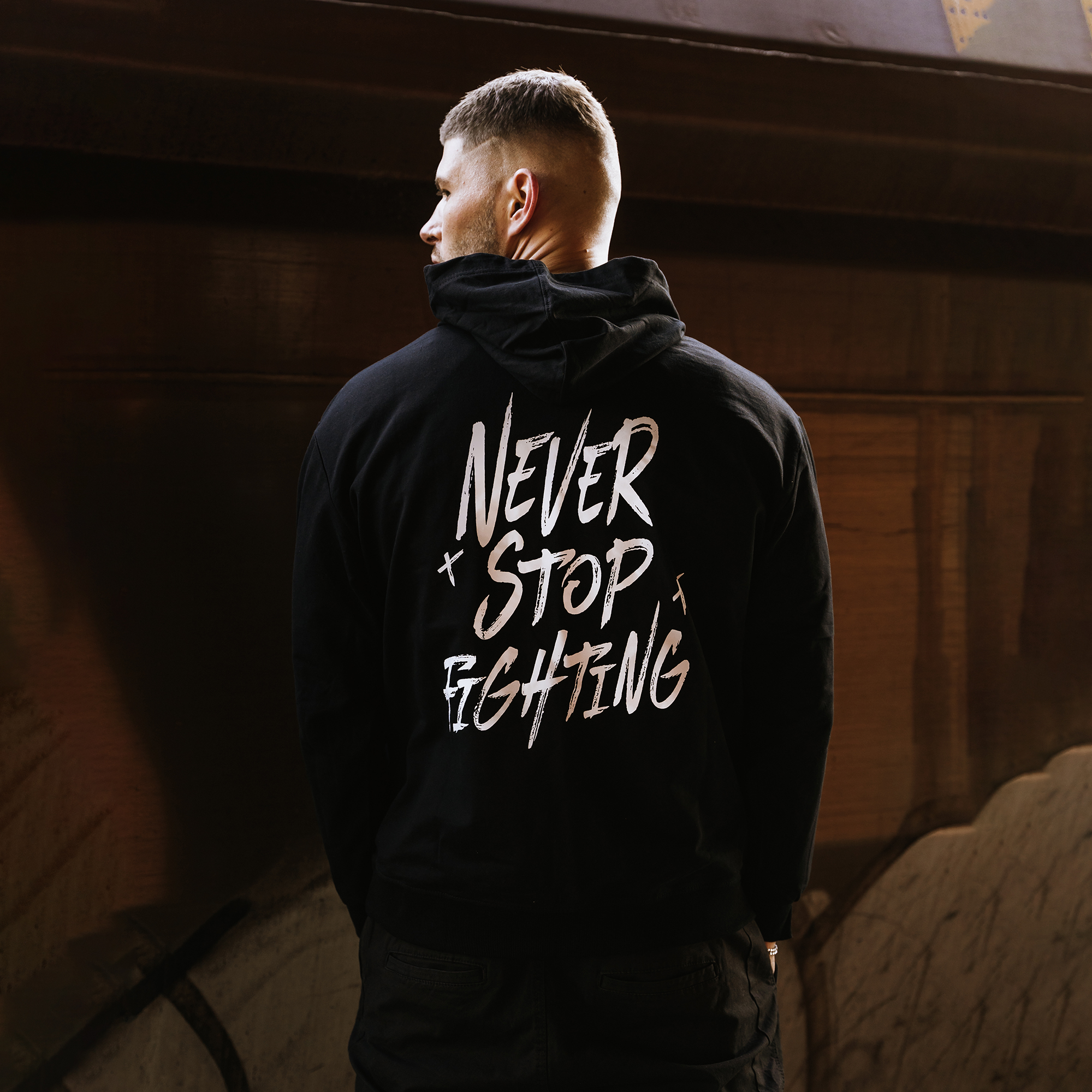  Never Stop Fighting Men's Hoodie-Ranbybox