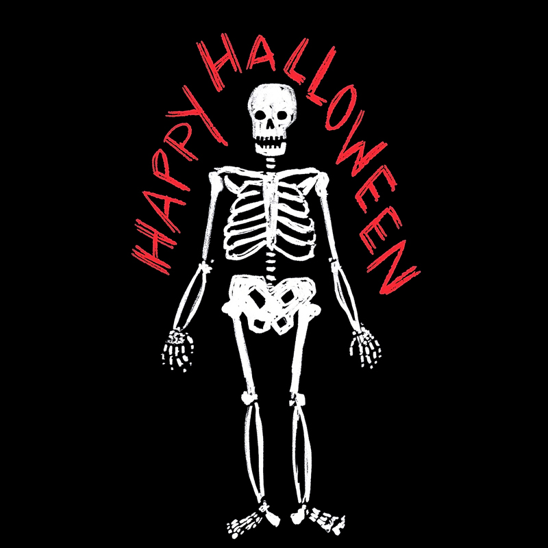  Happy Halloween Skeleton Printed Men's Sweatshirt-Ranbybox